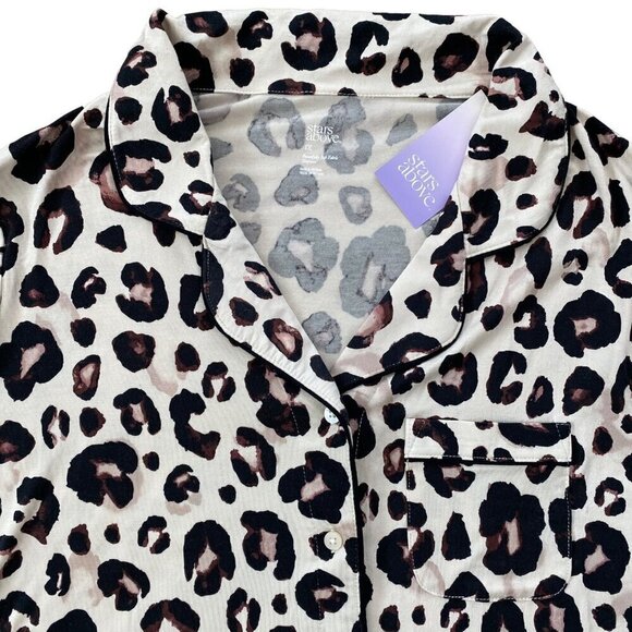 Stars Above Womens Leopard Animal Print Top and Pants Pajama Set 1X, 2X, 3X, 4X - Picture 5 of 15